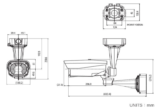 NVC800 Dimensions