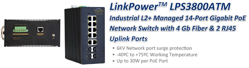 LPS3800ATM Industrial PoE Switch